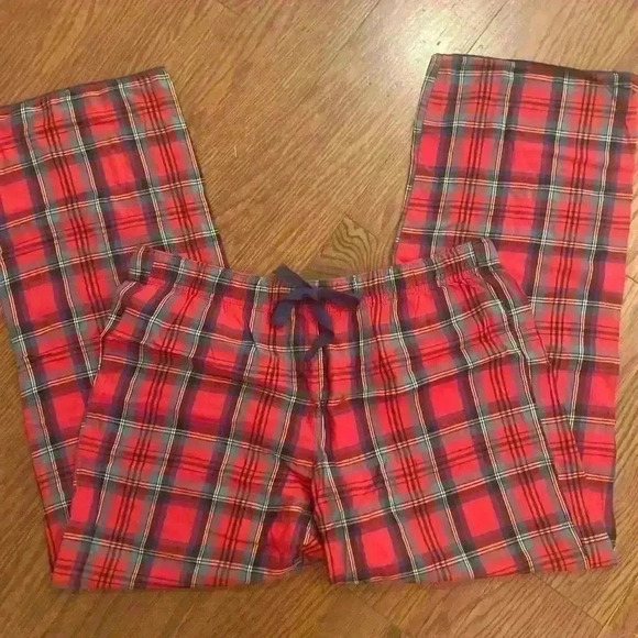 Victoria's Secret Red Tartan Plaid Pajama Bottoms NWT size Large - Picture 5 of 6